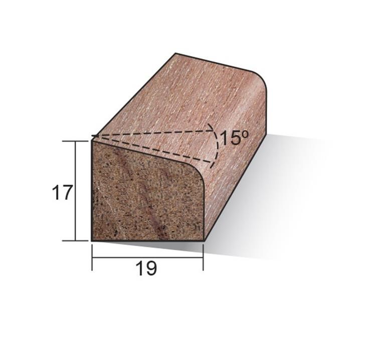 Meranti glaslat - 17x19 mm
